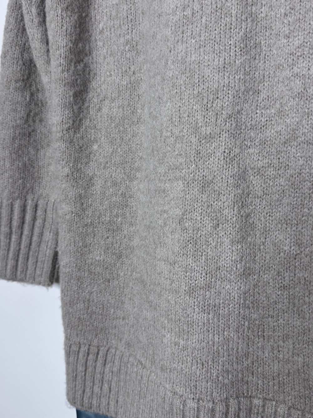 Anthropologie Twofer Light Gray Knit Sweater with Slate Blue Slip Maxi Dress XSP - Picture 7 of 9
